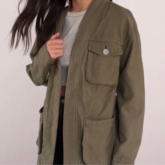 NWT Free People Oversized Olive Utility Jacket retail 148 - Picture 2 of 10